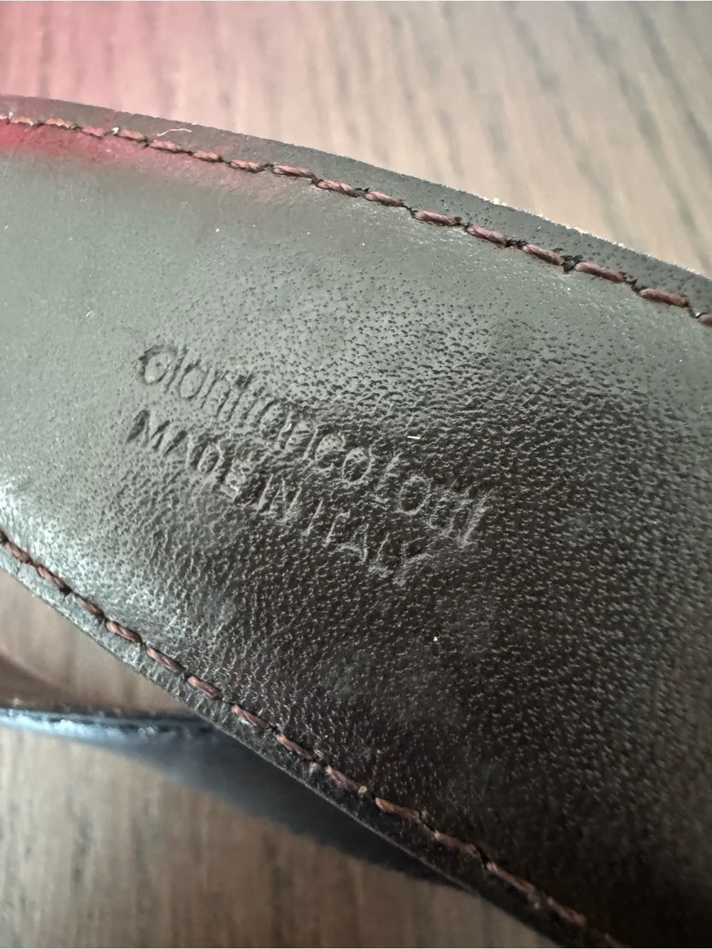 Gianfranco Lotti Vintage Brown Leather Horse Buckle Belt Made in Italy